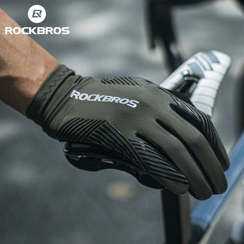 Guanti da Ciclismo RockBros Estivi Traspiranti Antiscivolo Touchscreen per MTB Bici da Strada Corsa Fitness Palestra