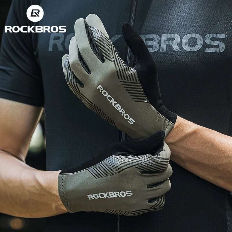 Guanti da Ciclismo RockBros Estivi Traspiranti Antiscivolo Touchscreen per MTB Bici da Strada Corsa Fitness Palestra