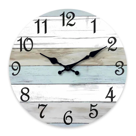 [10-14 pollici] 1 orologio da parete con motivo in legno, orologio silenzioso per la misurazione del tempo, adatto per soggiorno, camera da letto, cucina, corridoio, esterno, decorazione per ufficio |   Adatto come regalo per