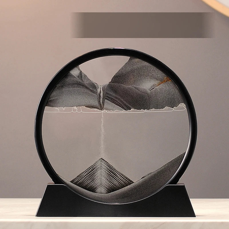 Clessidra Liquida 3D Arte Sabbia In Movimento In Vetro Regalo Originale Decorazione Per Casa E Ufficio