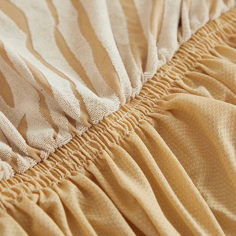 1pc Gonna Onda Cationica Copridivano Fodera per Divano Jacquard Elastico All-inclusive Protezione per Divano Regolabile Antiscivolo Universale