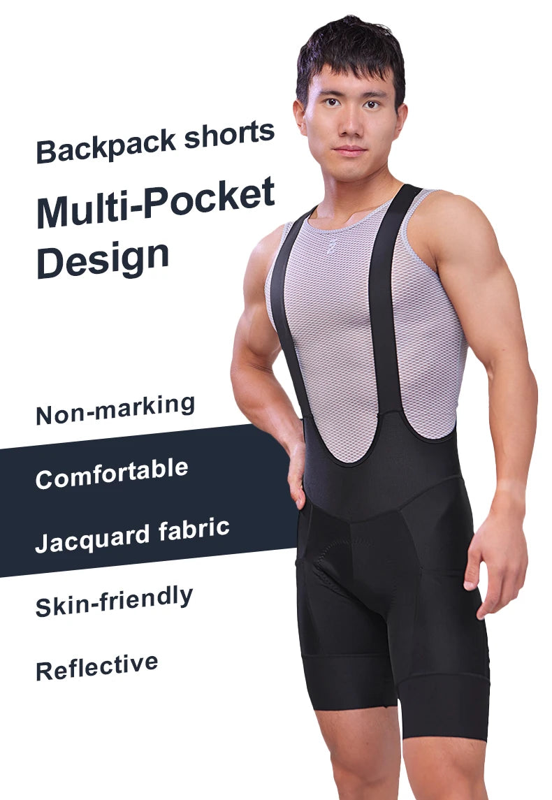 Pantaloncini Con Bretelle Da Ciclismo MTB Uomo Professionali Per Bici Da Montagna E Strada Abbigliamento Ciclismo