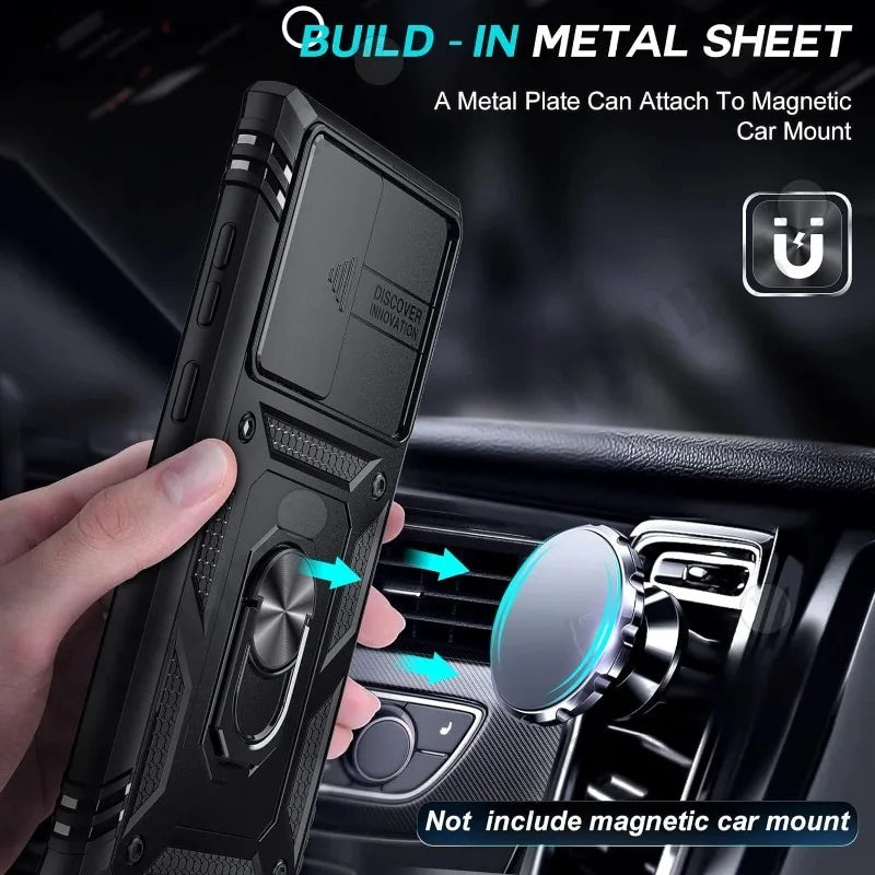 Custodia Resistente Con Cavalletto 360 Gradi Per Samsung S26 Ultra S25 S24 S23 Plus 5G Con Fotocamera Esterna