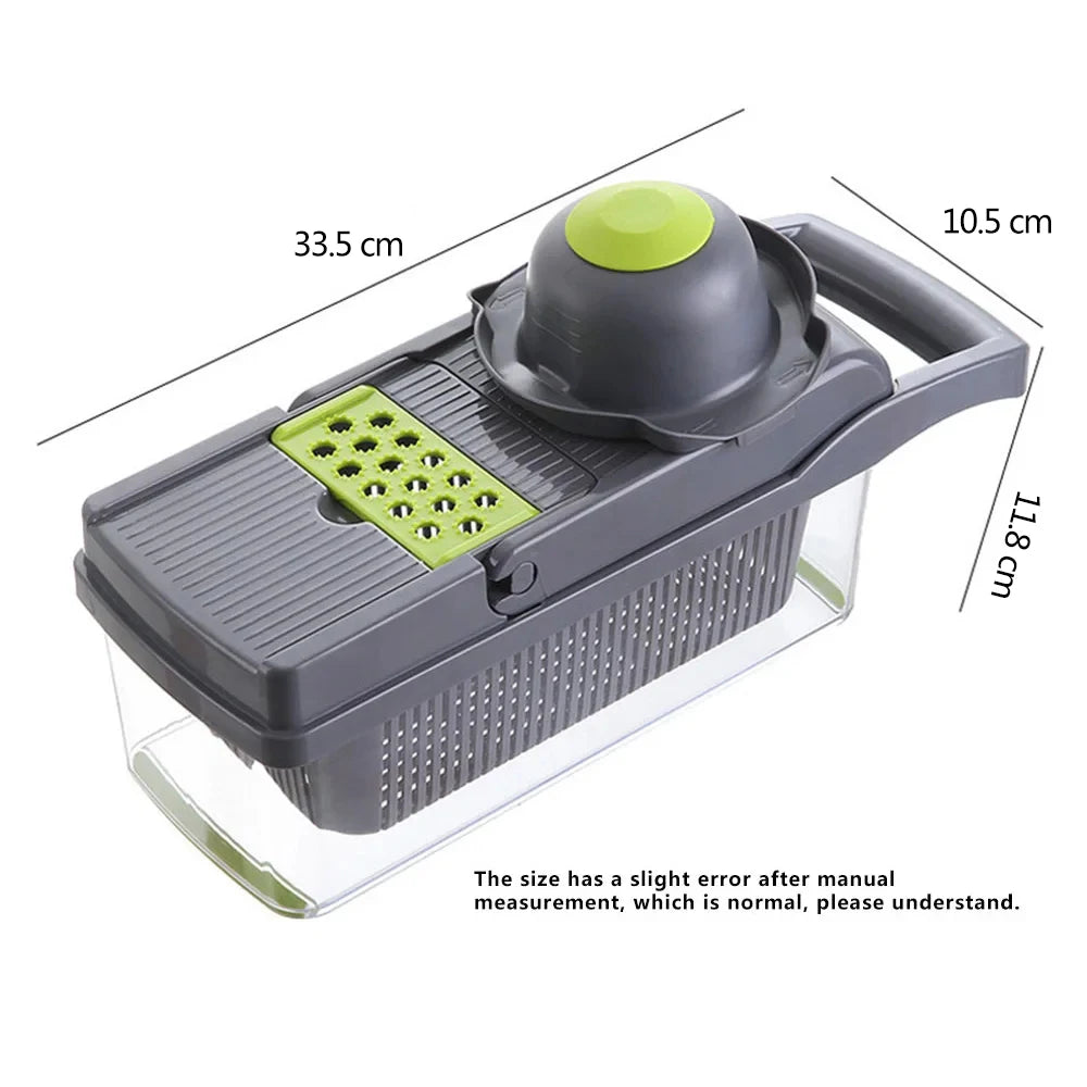 Tritatutto Multifunzionale 14 16 In 1 Per Verdure Cipolla Manico Ergonomico Griglia Per Alimenti Affettatrice Da Cucina