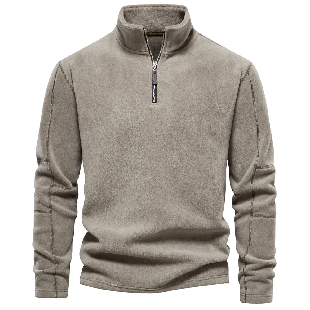 Giacca In Pile AIOPESON Per Uomo Caldo Premium Con Cerniera E Collo Rovesciato Soft Shell