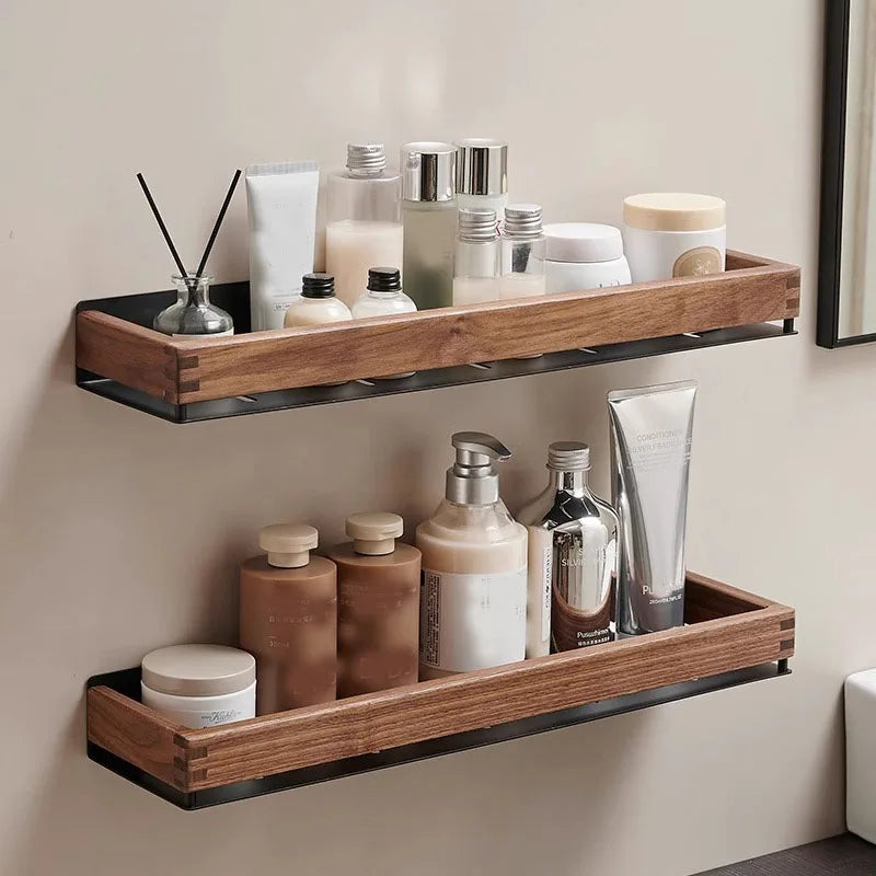 Mensole Da Bagno In Legno Scaffale Portaoggetti Da Parete Organizzatore Per Bagno Cucina E Casa Sopra Il WC