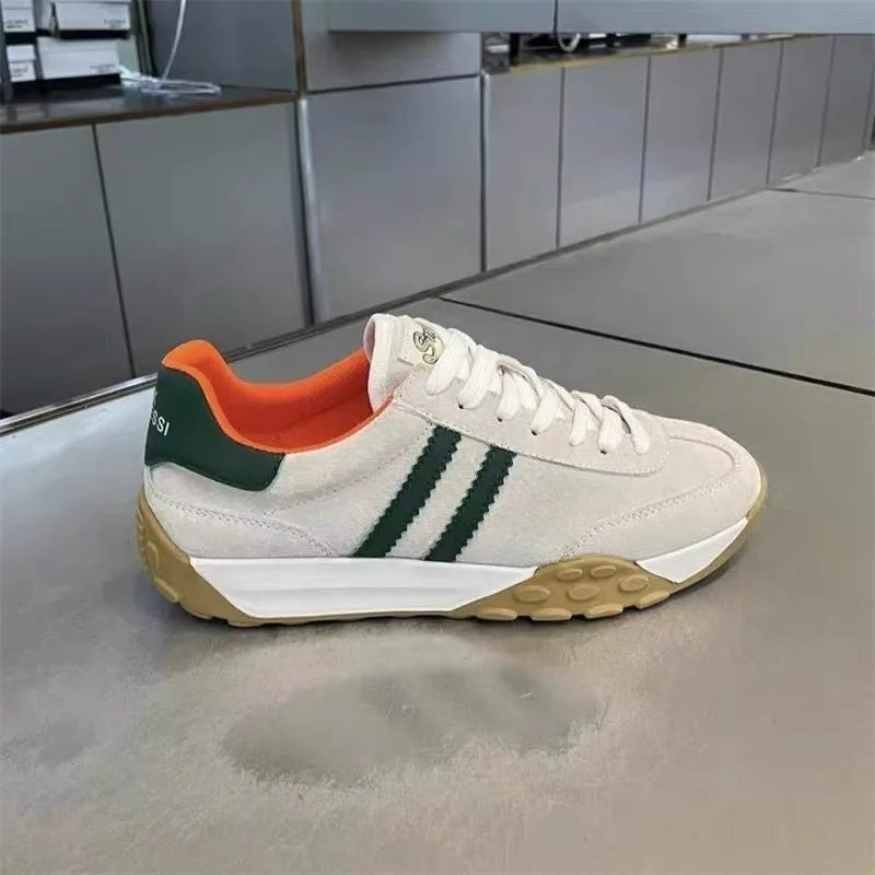 Sneakers Casual Uomo Designer Retro Scarpe Da Corsa In Microfibra Tessuto Pelle Traspirante Con Plateau Interno