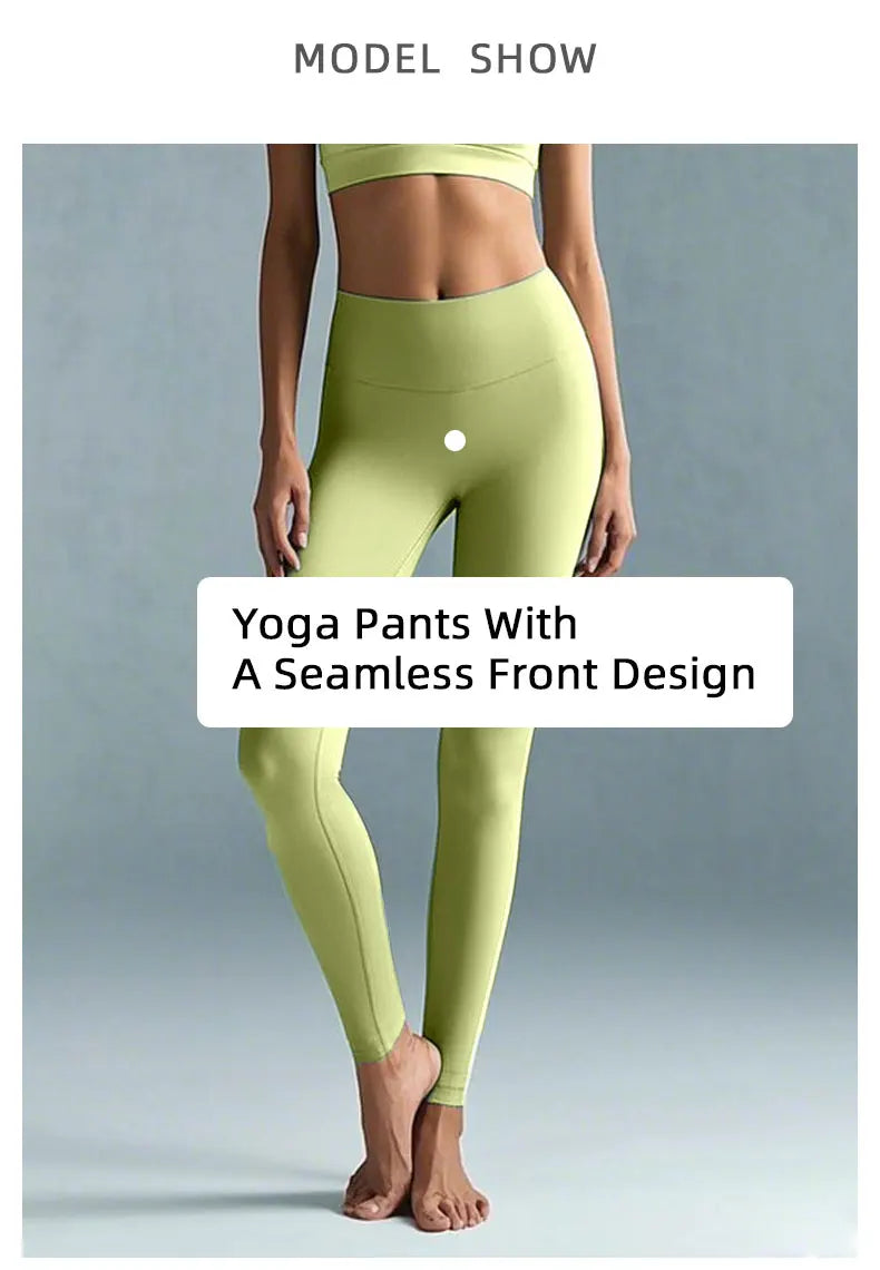 Pantaloni Da Yoga Vita Alta Per Donne Elasticizzati Quattro Direzioni Asciugatura Rapida Per Corsa Ciclismo Palestra