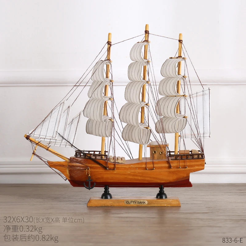 Modello Di Barca A Vela In Legno Per Decorazioni Della Casa In Stile Mediterraneo Accessori Regalo Compleanno