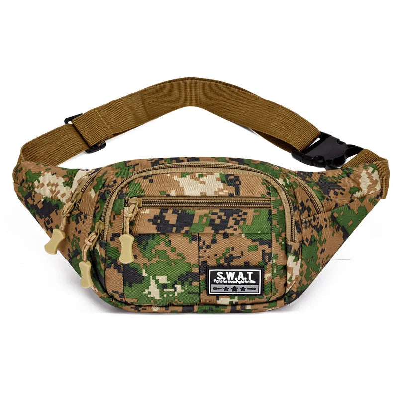Nuovo Marsupio da Uomo Multistrato con Quattro Cerniere Borsa da Petto per Sport Outdoor e Tempo Libero