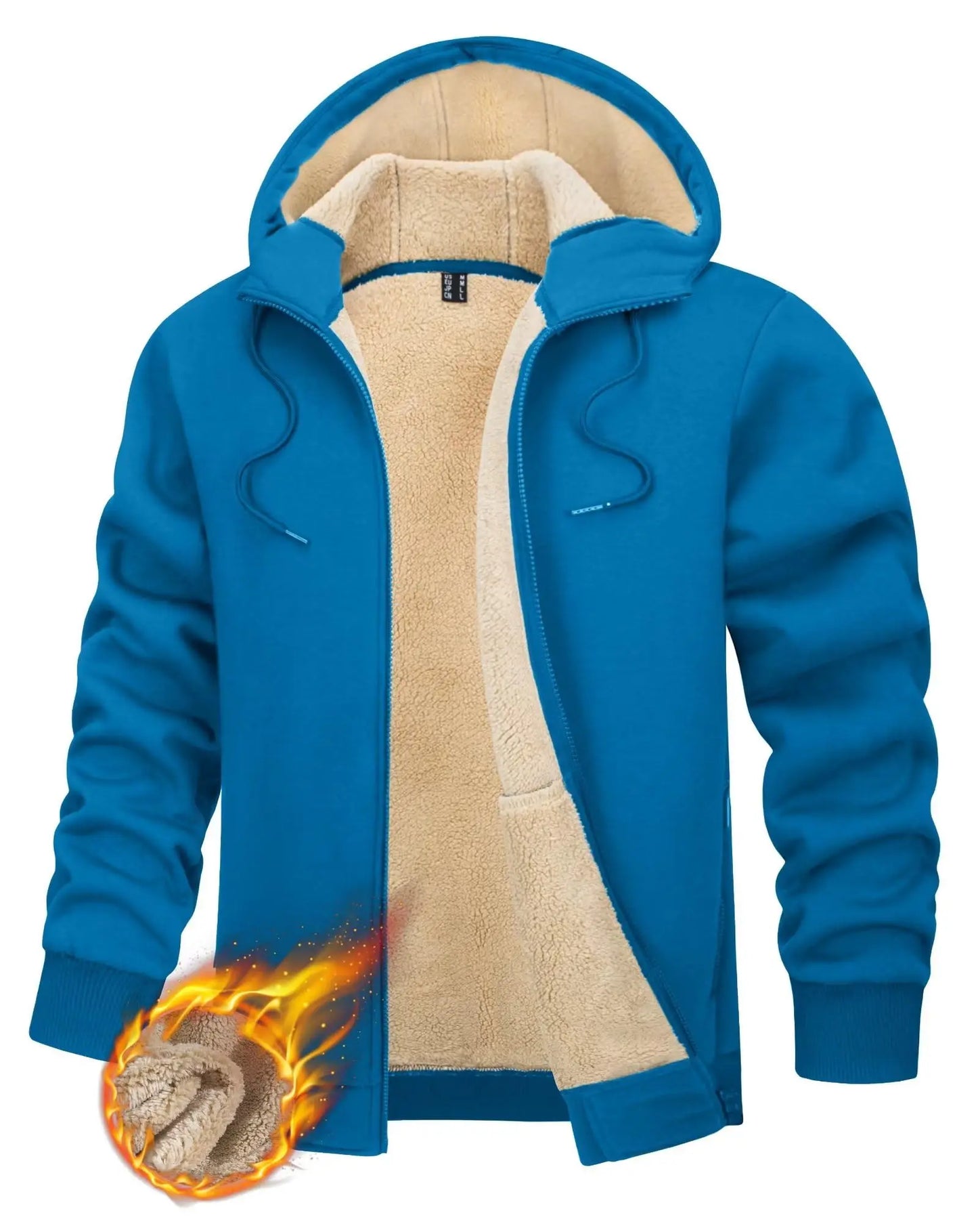 Tacvasen Felpa Con Cappuccio In Pile Sherpa Da Uomo Invernale Antivento Con Zip Capispalla Casual Sportivo