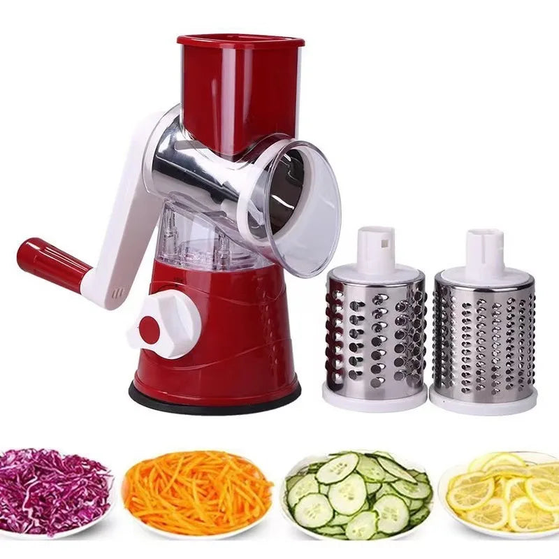 Affettatrice E Grattugia 2 In 1 KT209 Tamburo Inox Per Frutta E Verdura Taglio Rapido E Uniforme Per Cuochi Domestici