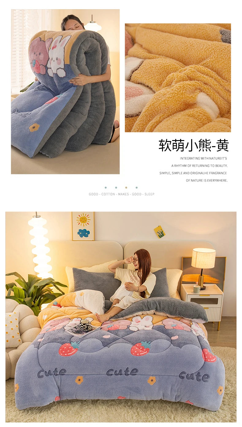 Coperta Super Spessa Inverno Autunno Taglia Queen Peluche Antistatica Morbida Confortevole Pile Coral Fleece Poliestere