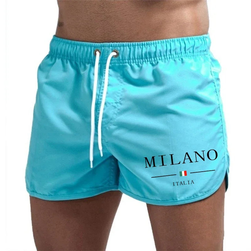 Pantaloncini Da Spiaggia Da Uomo Estivi 2025 Con Stampa Urbana E Asciugatura Rapida Per Nuoto E Surf