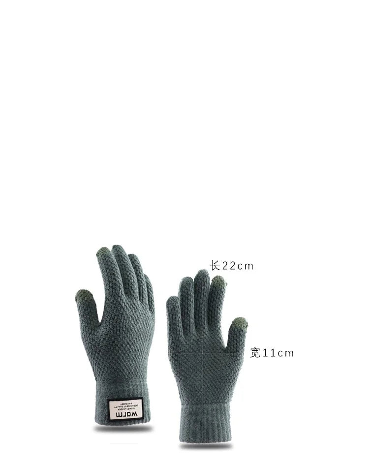 Guanti Invernali Da Uomo In Maglia Touch Screen Alta Qualità Lana Calda E Cashmere Autunno