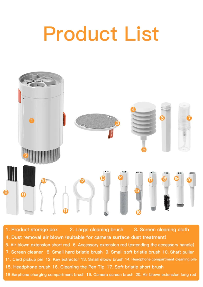 Kit Pulizia Profonda Multifunzione 20 In 32 In 1 Per Porte iPhone AirPods Tastiera Rimozione Tasti Strumenti di Precisione