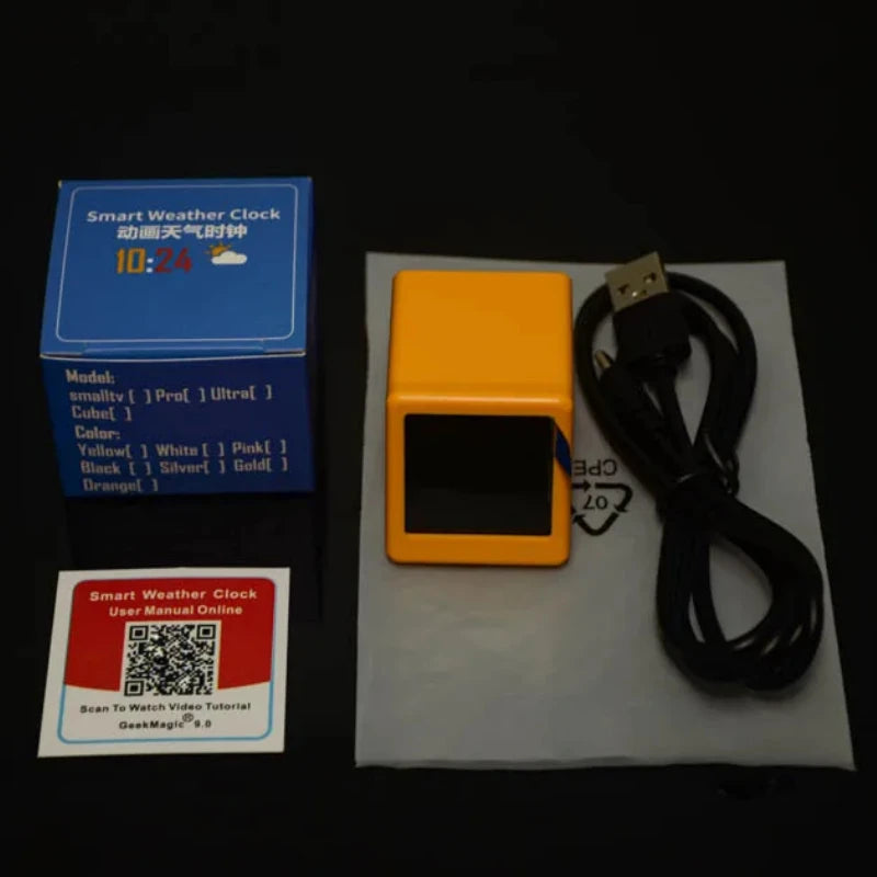 Piccola Stazione Meteorologica Portatile WiFi Display Meteo Temperatura Umidità Sveglia Decorazione Da Tavolo