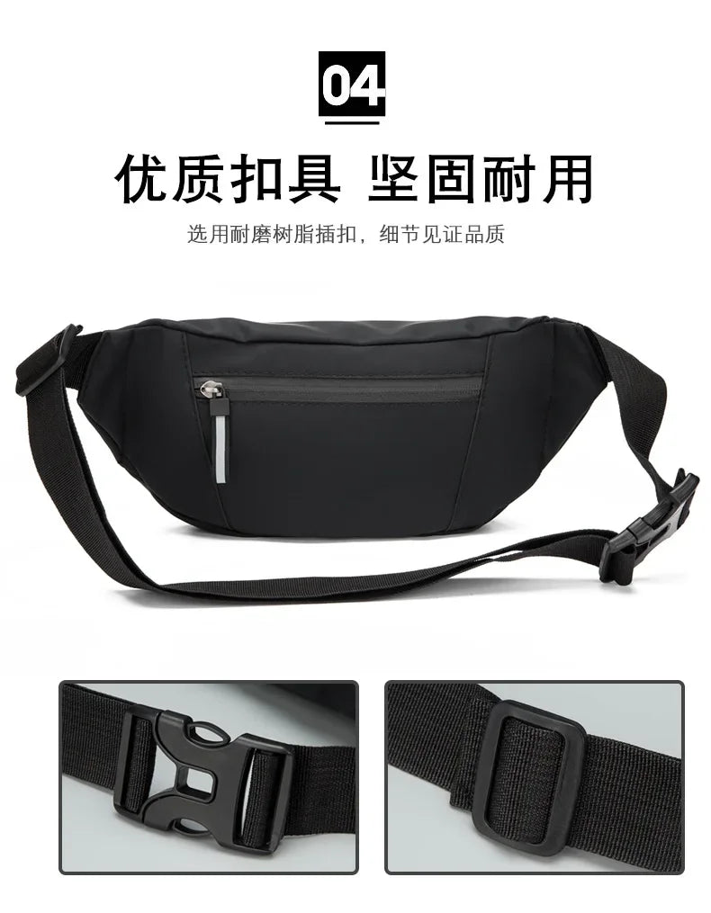 Impermeabile Borsa da Cintura Uomo Marsupio Esterno Tracolla Sportiva Per Viaggio e Attività all Aperto