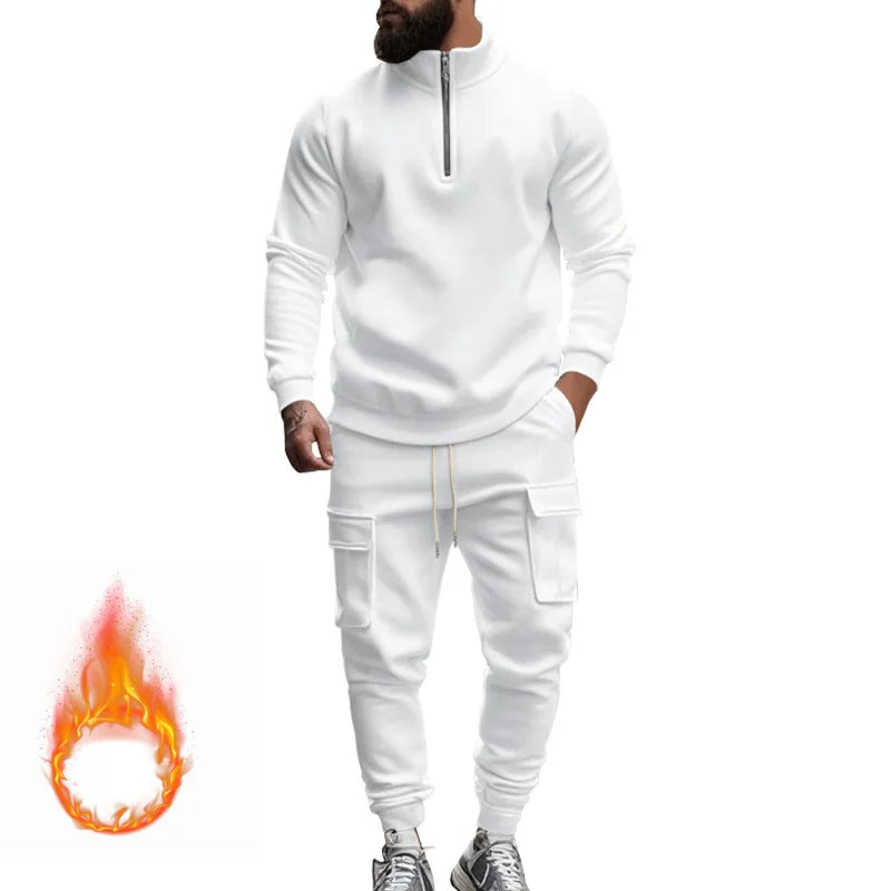 Pantaloni Sportivi Con Cerniera Calda In Velluto Da Uomo Casual Autunno Inverno 2024