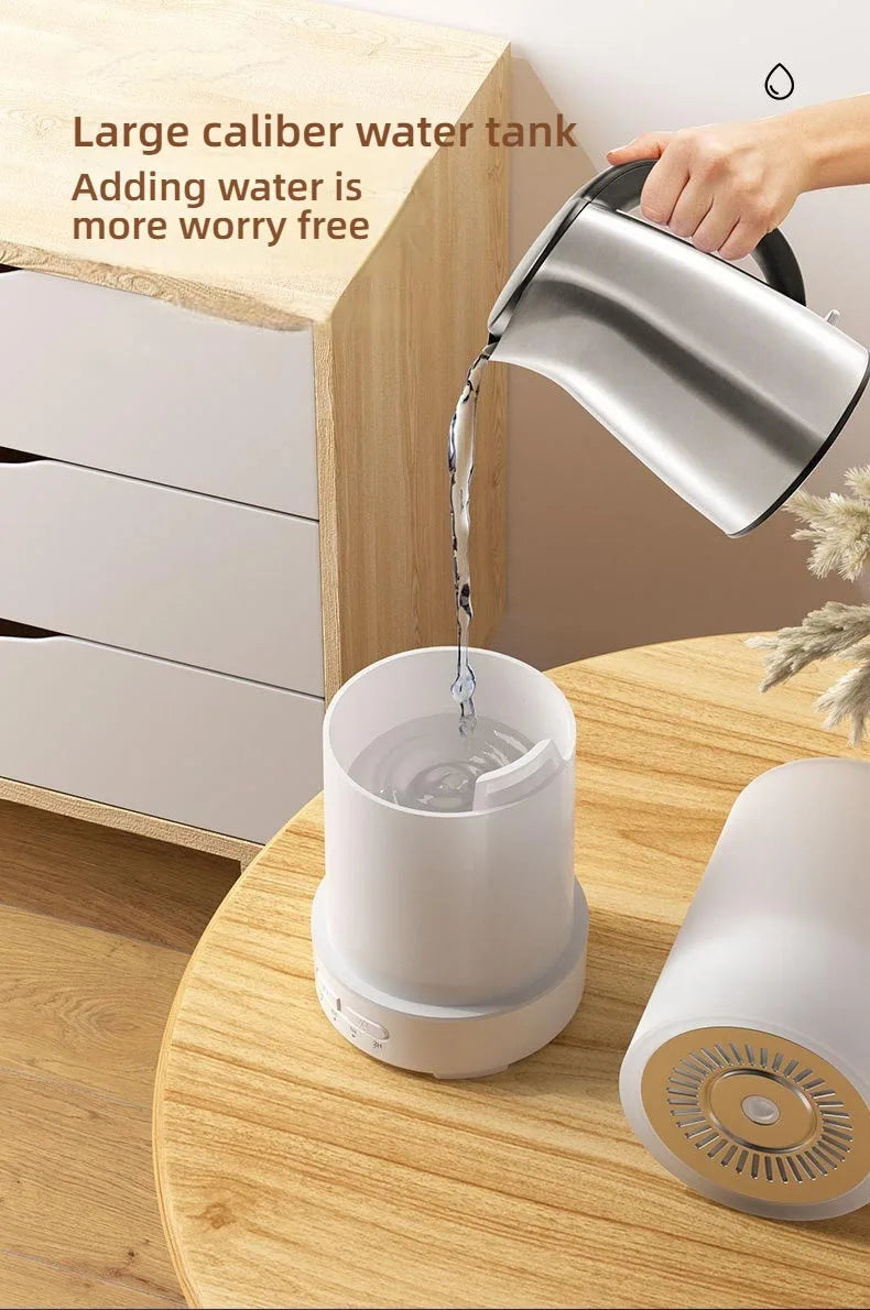 Umidificatore Diffusore Di Oli Essenziali Con Venature Del Legno Spruzzatore Automatico LED Per Profumo Camera Da Letto