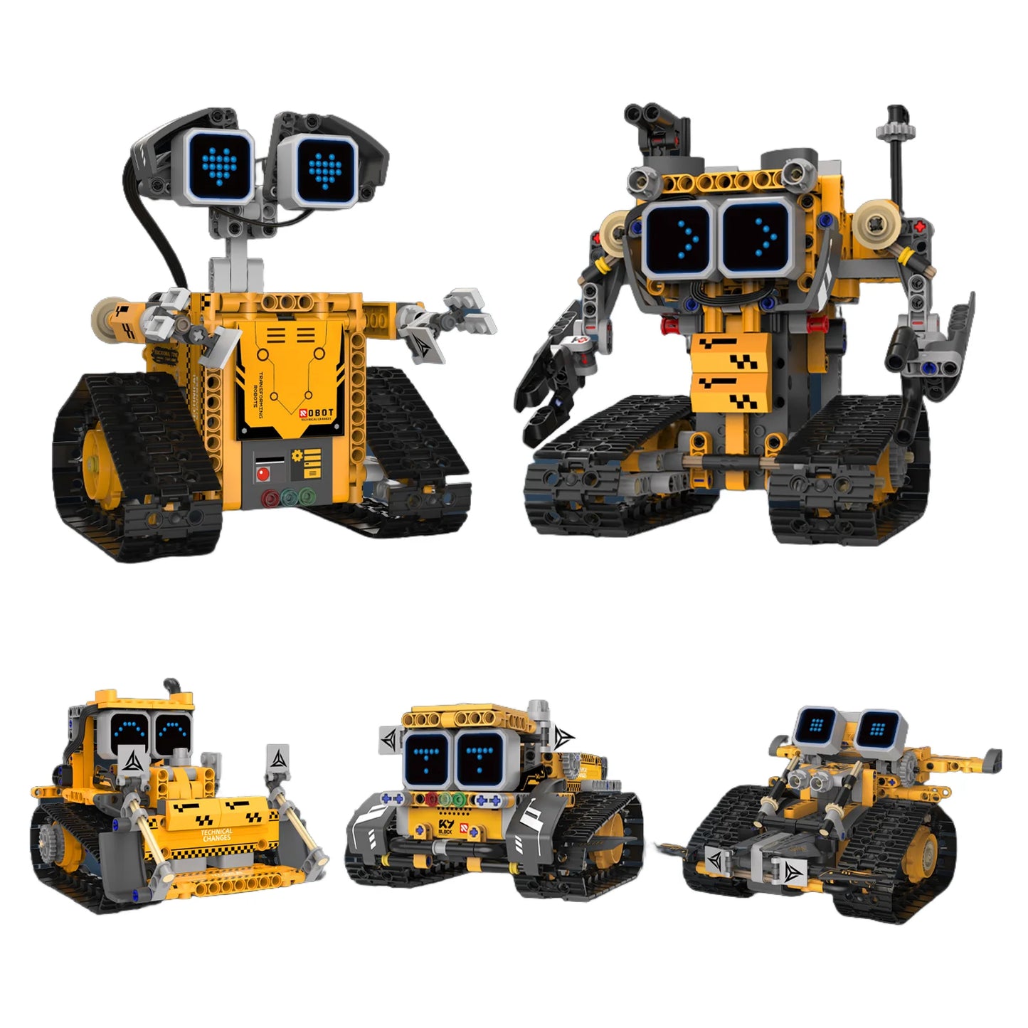 Robot Trasformabile 5 In 1 Con Display Digitale Telecomandato Per Bambini Regalo Ideale