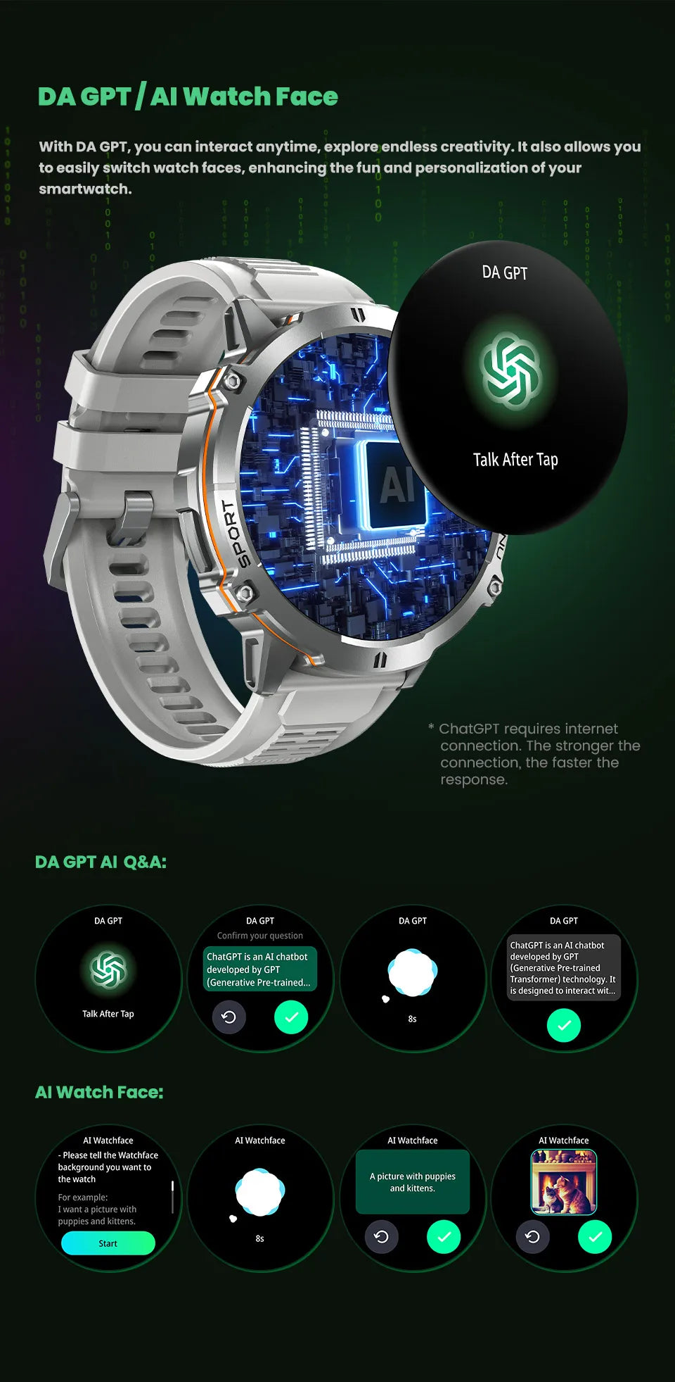 Smartwatch Da Uomo Militare T Rex 3 2025 HD AMOLED Chiamata Bluetooth Impermeabile 10 ATM 1000mAh Fitness All Aperto