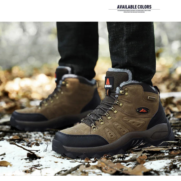 Scarpe Da Arrampicata Invernali All'aperto Da Trekking Antiscivolo Con Suola Spessa Uomo Calde
