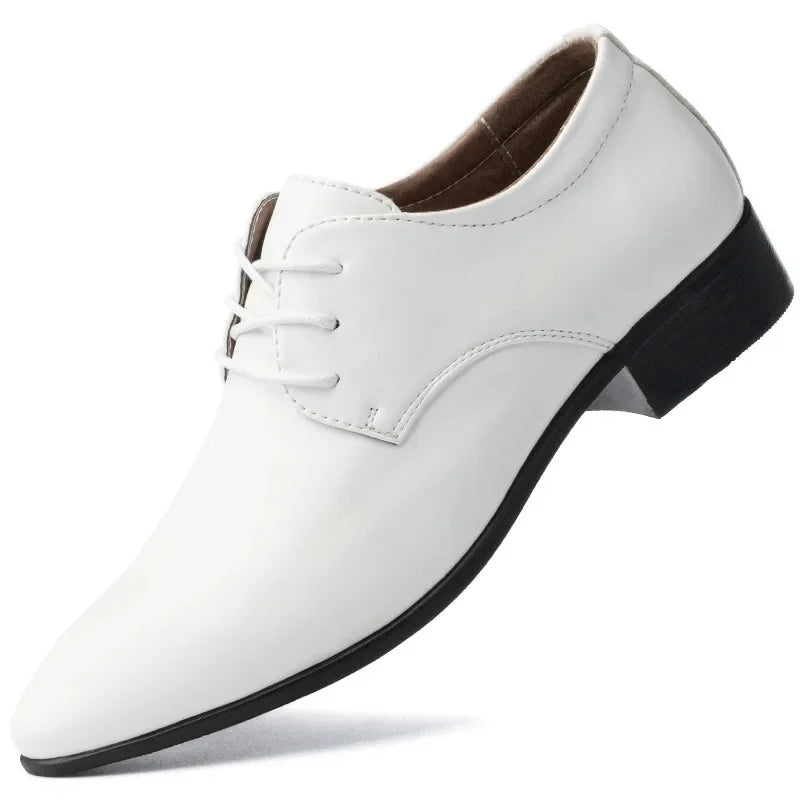 Scarpe Da Uomo In Pelle Primavera Autunno Formali Da Lavoro Punta A Punta Traspiranti Pelle Verniciata Rossa Lucida
