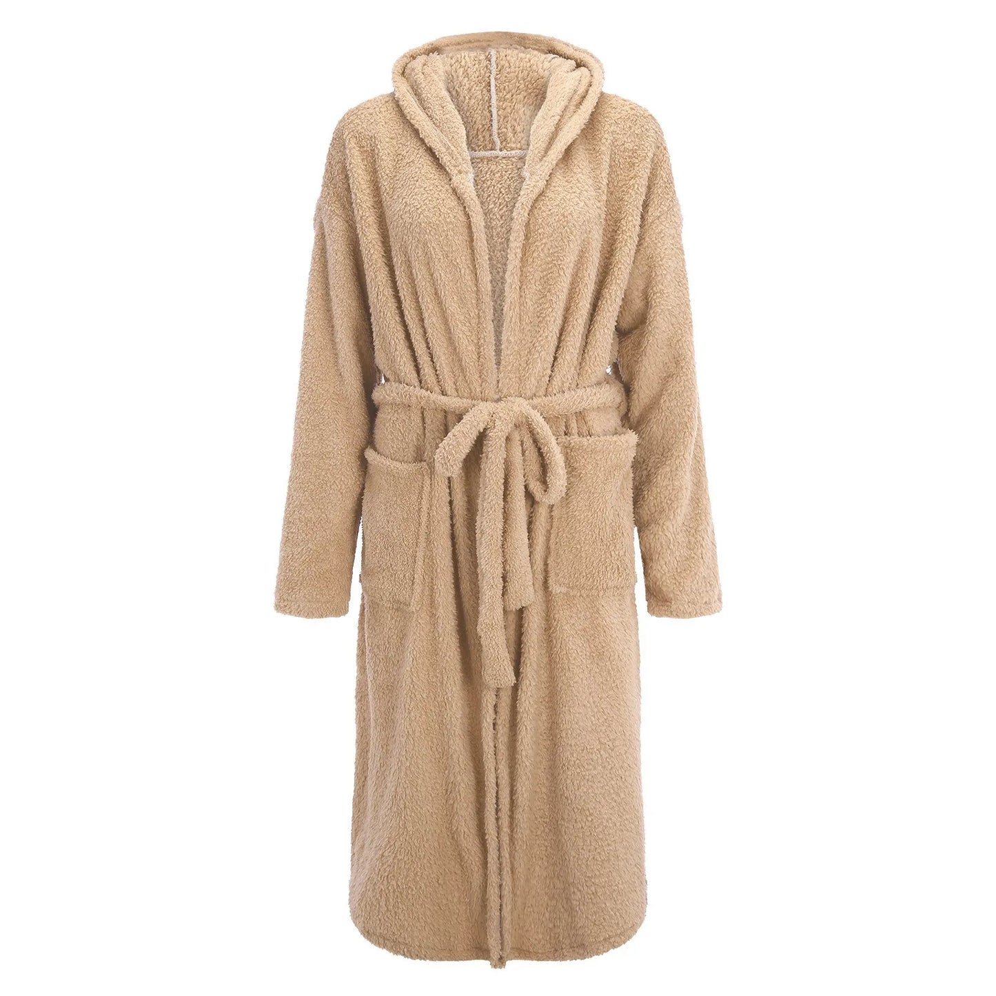 Accappatoio In Flanella Con Cappuccio Orecchie Di Coniglio Donne Inverno Caldo Maniche Lunghe Pigiama In Velluto
