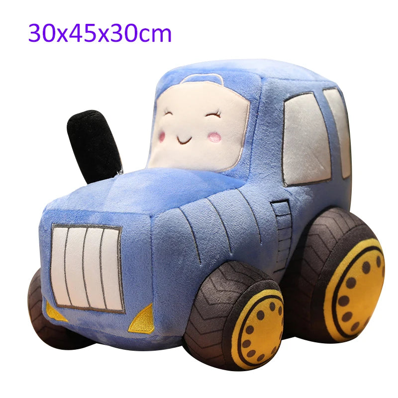 Simulazione Trattore Escavatore Giocattoli Di Peluche Per Auto Kawaii Morbido Cuscino Veicoli Regalo Natale Bambini