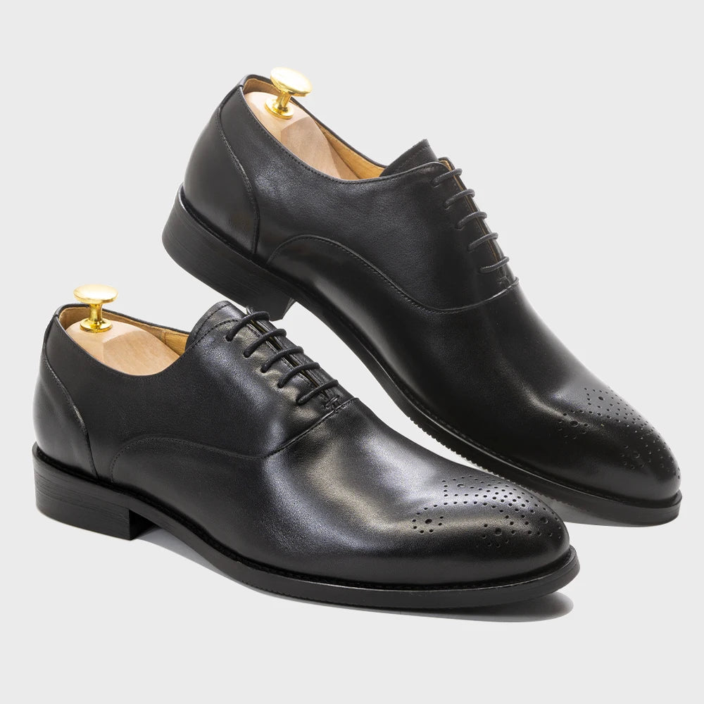 Scarpe Oxford Da Uomo In Vera Pelle Stile Classico Italiano Con Lacci Per Matrimonio Ufficio Aziendale Nere E Marroni