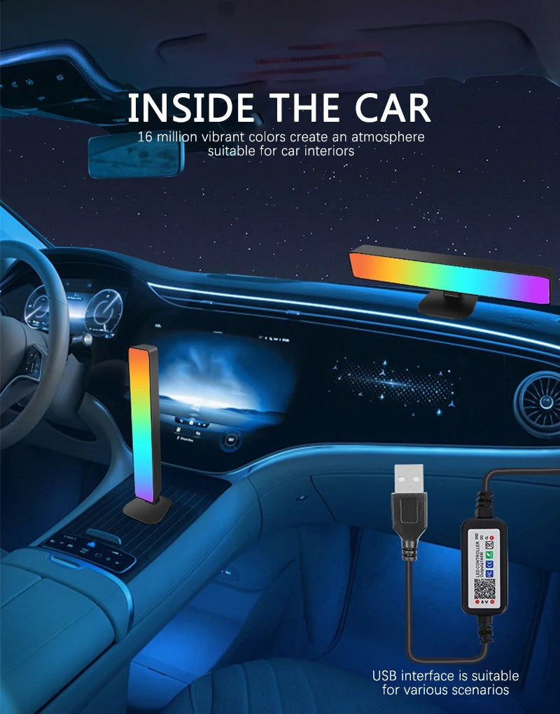 Luce Atmosfera Intelligente Tuya Controllo Remoto App RGB Lampada Da Tavolo Per Computer TV Gioco Musica Ritmo Decorativa