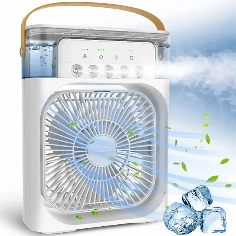 Raffreddatore D'Aria Portatile Con Ventilatore A Tre Velocità Umidificatore Luci Notturne LED Per Ufficio Casa Moderna
