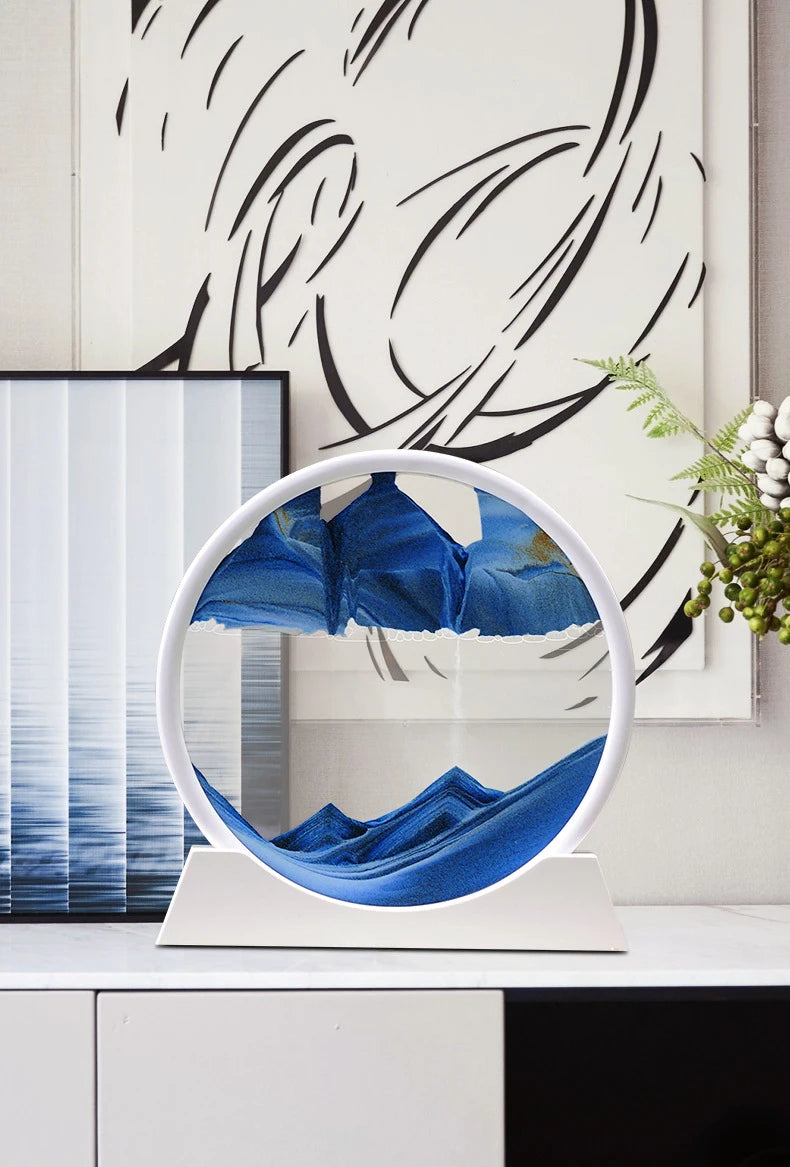 Clessidra Liquida 3D Arte Sabbia In Movimento In Vetro Regalo Originale Decorazione Per Casa E Ufficio