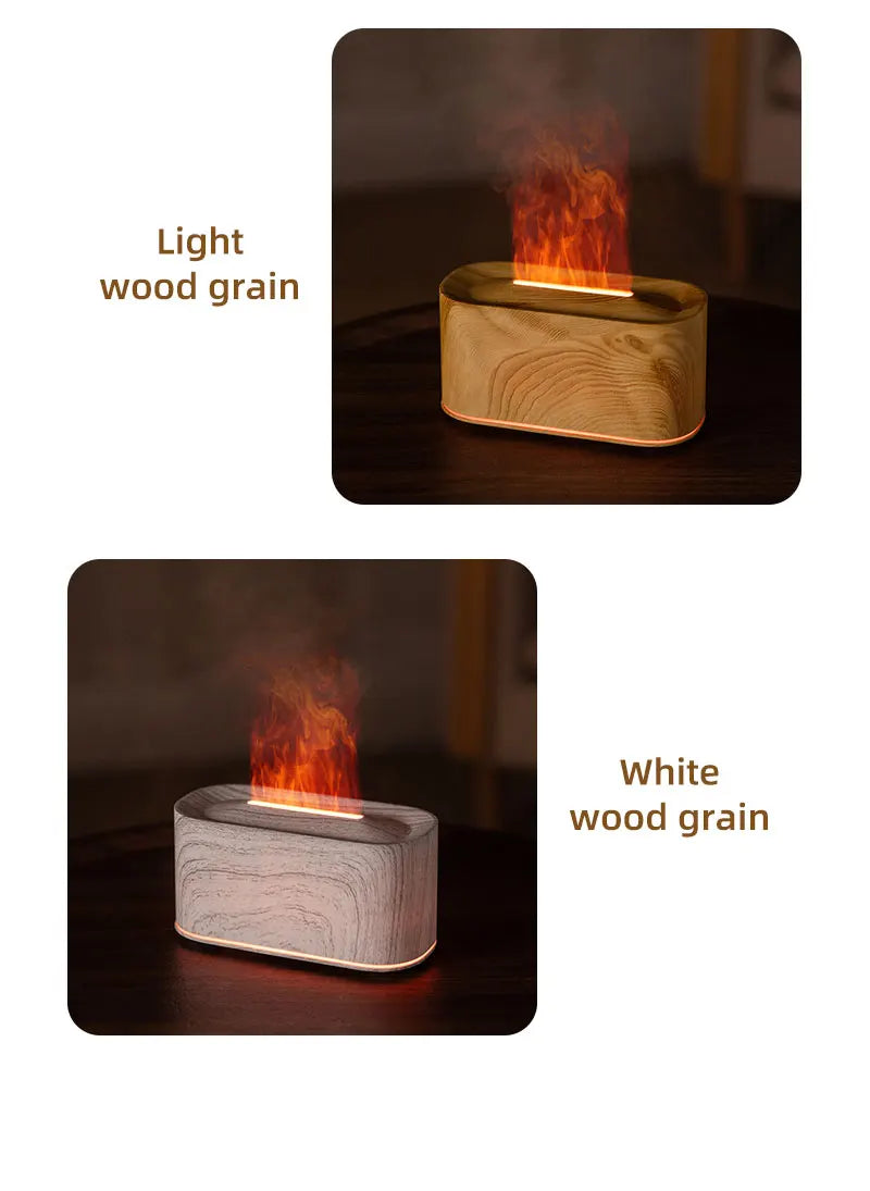 Diffusore Di Aromaterapia Con Effetto Fiamma E Nebbia Fredda Umidificatore Silenzioso Per Casa E Camera Da Letto