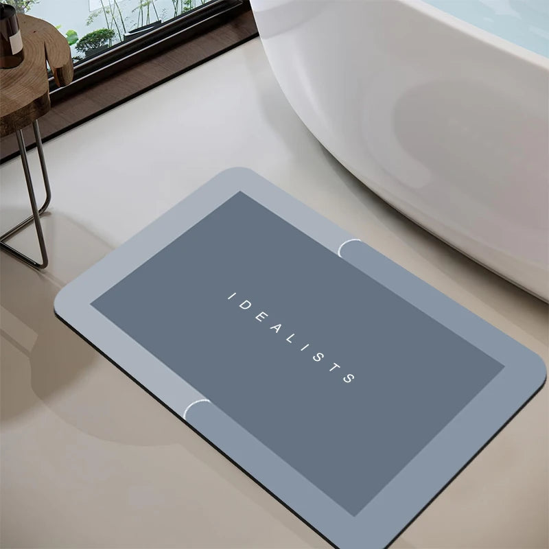 Tappetino Diatomite Super Assorbente Per Bagno Antiscivolo Asciugatura Rapida Lavabile 1Pezzo Zerbino Decorazione Casa