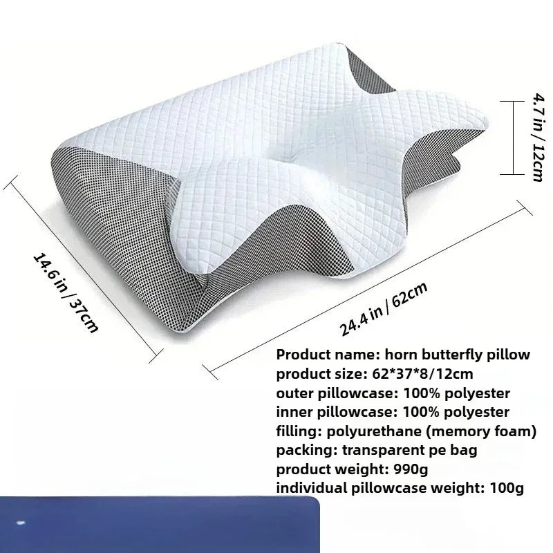 Cuscino Cervicale Memory Foam A Forma Di Farfalla Per Il Collo Sonno Confortevole E Ortopedico