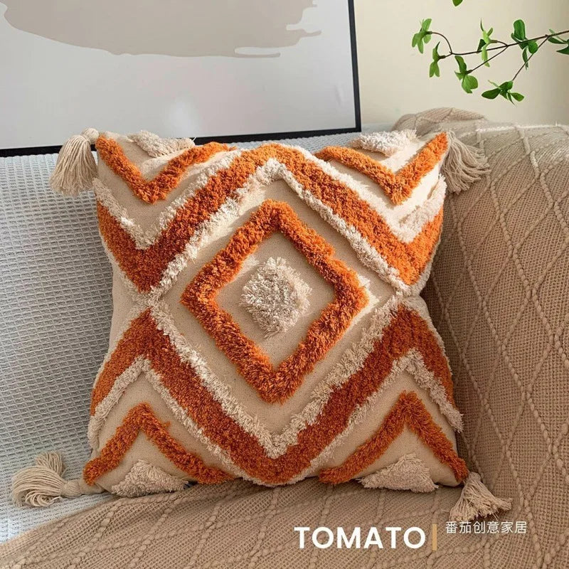 Fodera Per Cuscino Bohemien Geometria Ricamata In Nappa Personalizzata Federa Lunga Soggiorno E Divano Decorazioni Casa