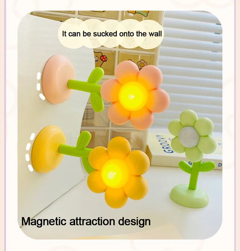Lampada LED Fiore Notturna Mini Luce Da Tavolo Per Comodino Camera Da Letto Luce Ambientale Giocattolo Per Bambini Regalo