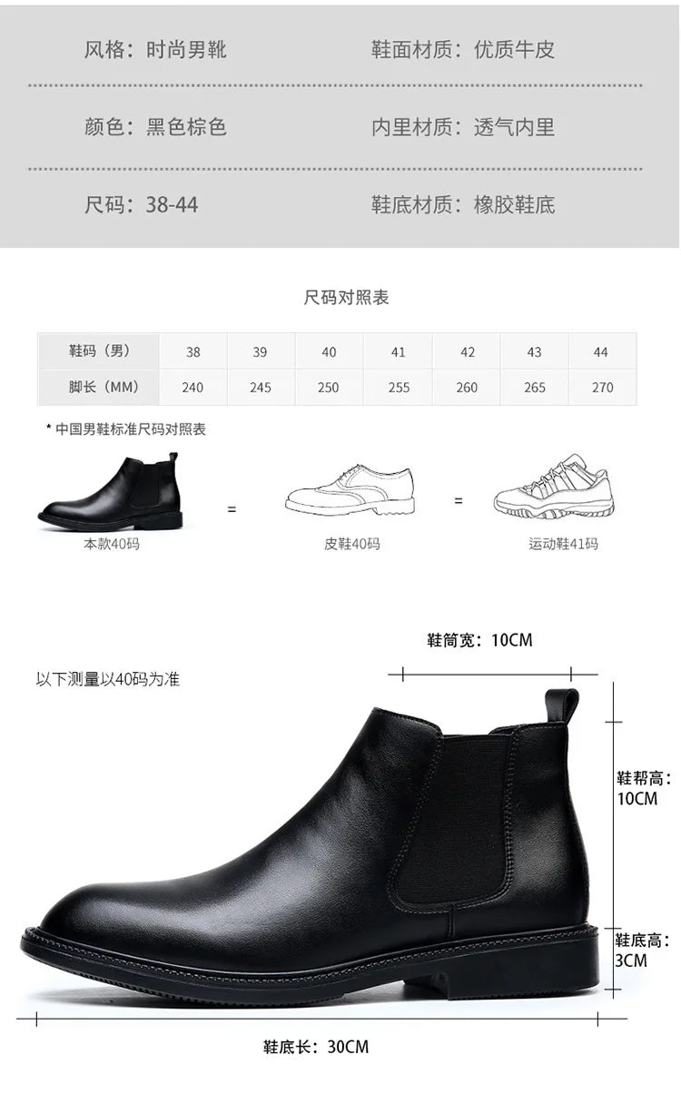 Stivaletti Chelsea In Pelle Da Uomo Di Lusso Fatti A Mano Slip On Per Abito Formale E Casual