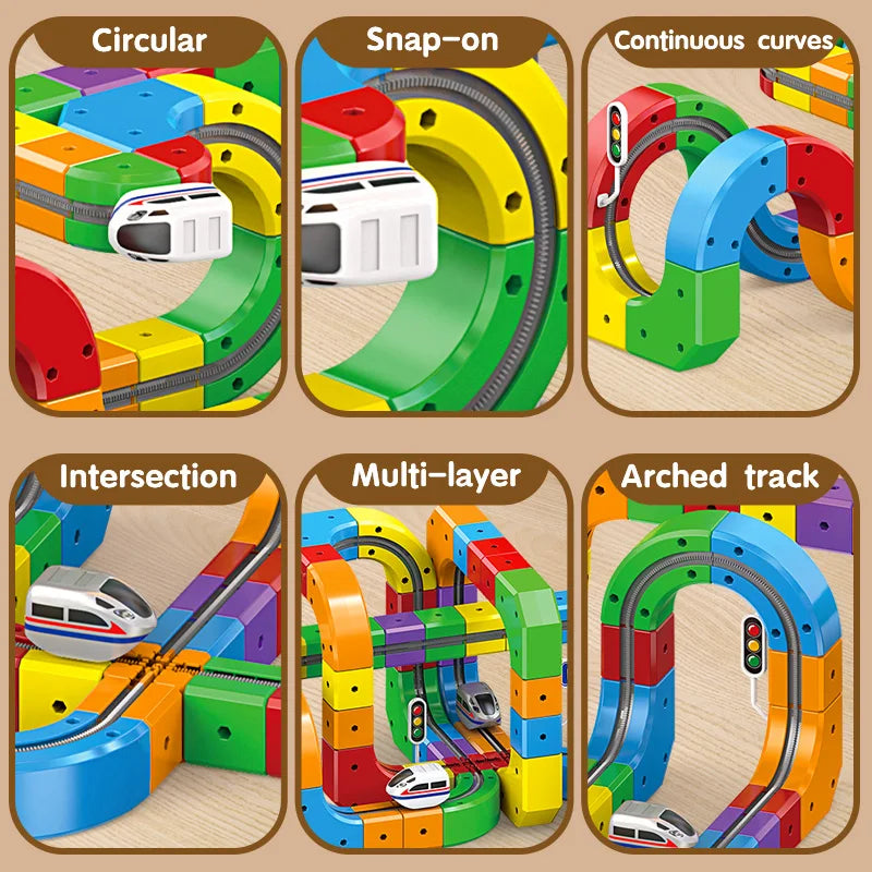 Treno Magico DIY Educativo Per Bambini Forme Multiple