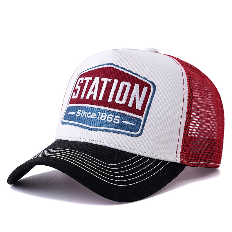 Berretto Trucker Unisex Ventilato Rete Estate Streetwear UP Positive Stazione SA Station