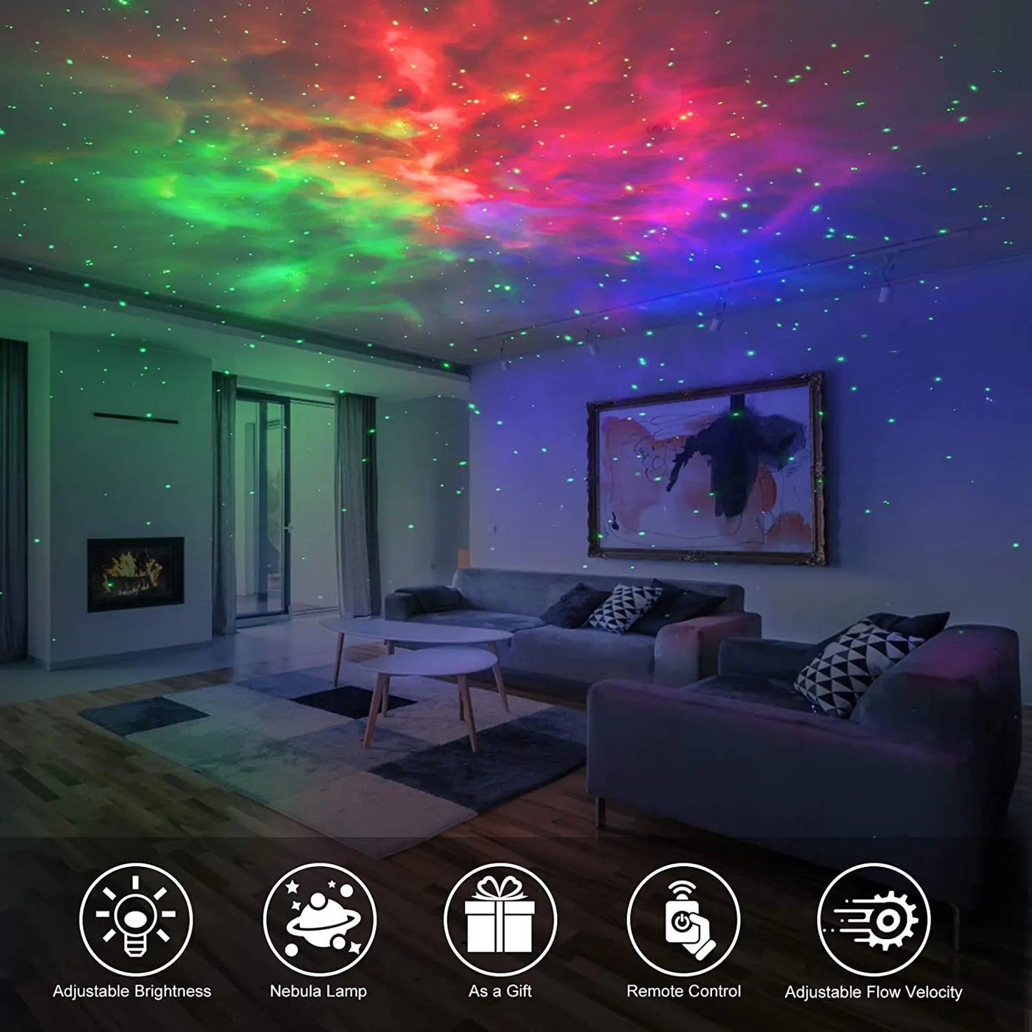 Proiettore Galaxy Con Telecomando Nebula LED Night Light Per Casa E Camera Da Letto Cielo Stellato RGB