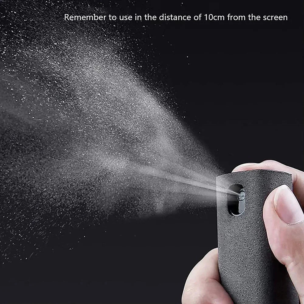 Detergente Per Schermo Con Bottiglia Spray 2 In 1 E Set Di Panni In Microfibra Per Computer E Smartphone Pulizia Auto