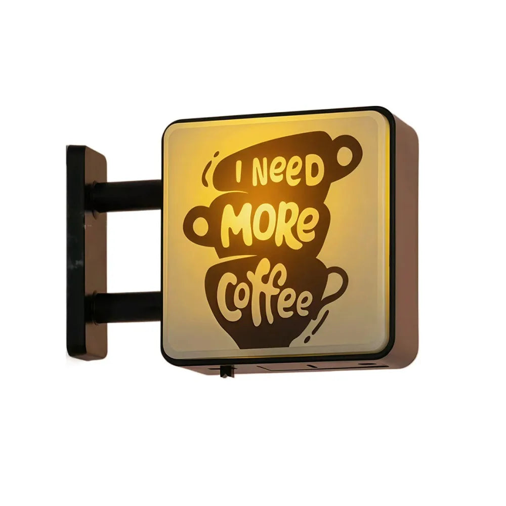 Insegna Luminosa Creativa Per Angolo Caffè Magnete Per Frigorifero Stile Retrò Con Luce Soffusa Decorativa