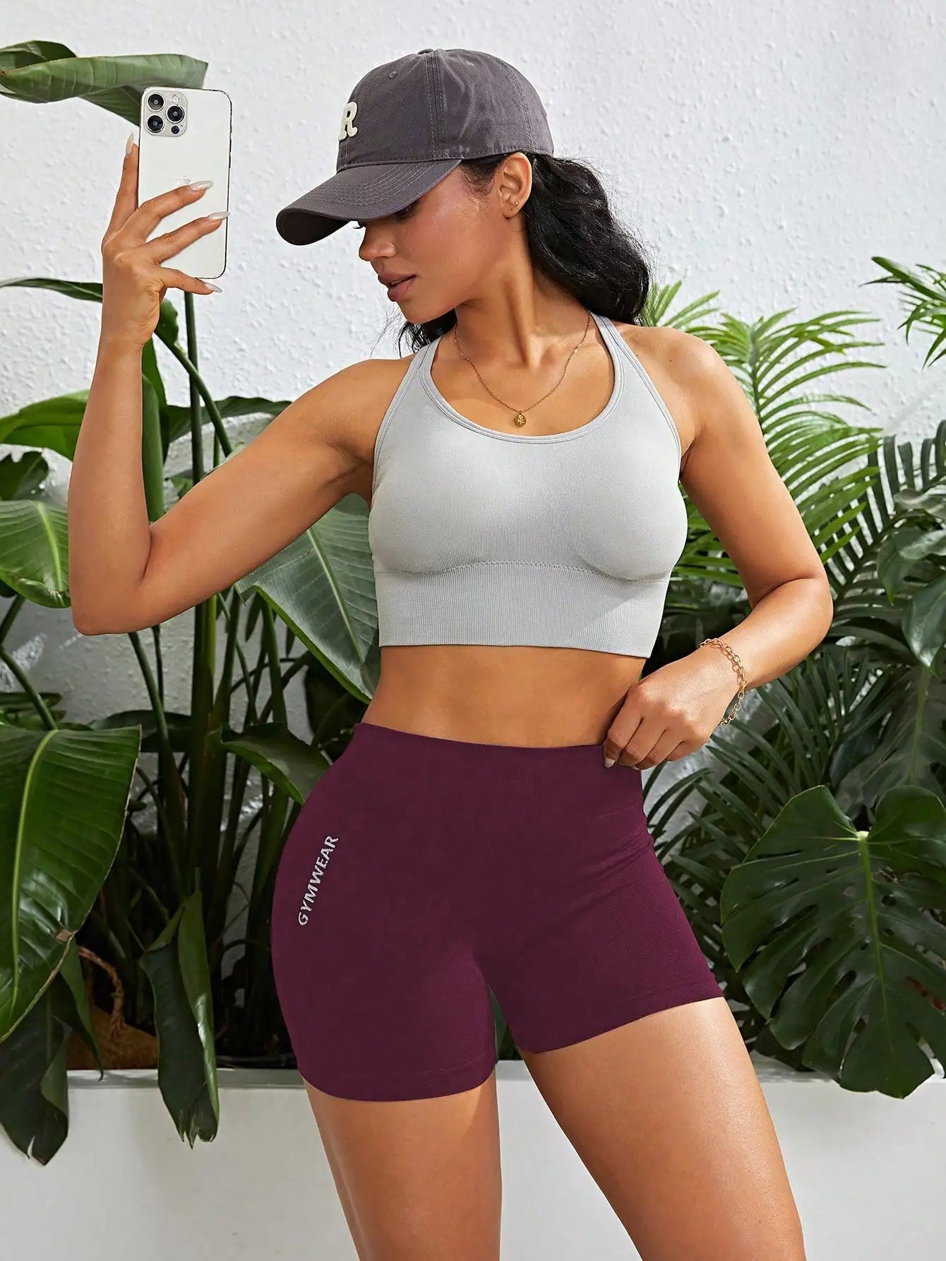Pantaloncini Fitness Da Ciclismo Femminili Traspiranti Vita Alta Attillanti Per Allenamento