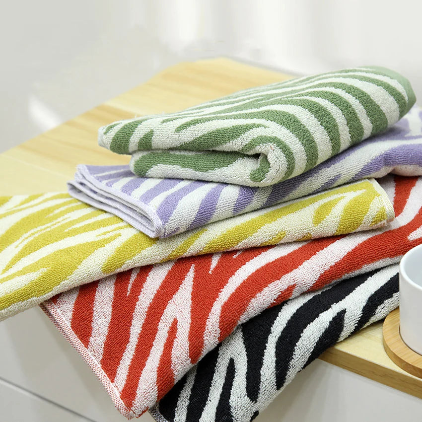 Asciugamano Viso E Mani In Cotone Morbido Con Motivo Tigre A Righe Jacquard Assorbente E Asciugatura Rapida Per Casa