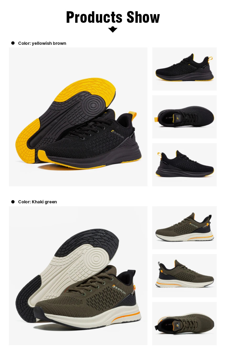 Baasploa Scarpe Da Corsa Da Uomo Traspiranti Leggere Con Aumento Di Altezza Design Sportivo Per Allenamenti All Aperto