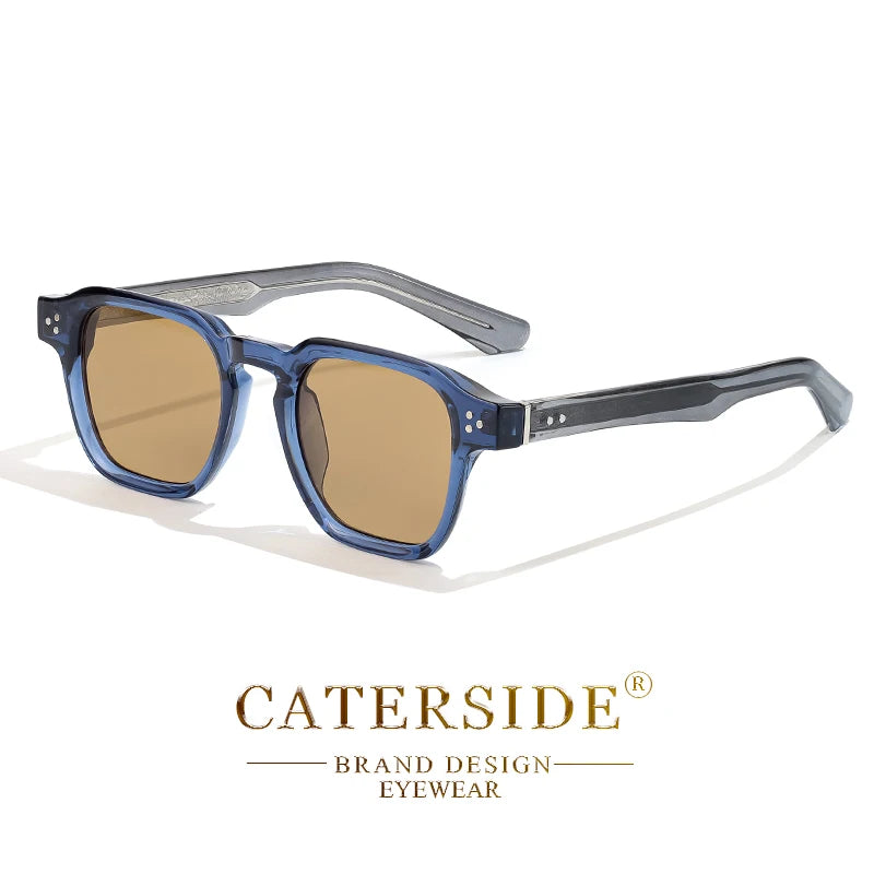Occhiali Da Sole Quadrati Classici Unisex Da Uomo E Da Donna Di Lusso Con Inserto Centrale Temple Gradiente UV400