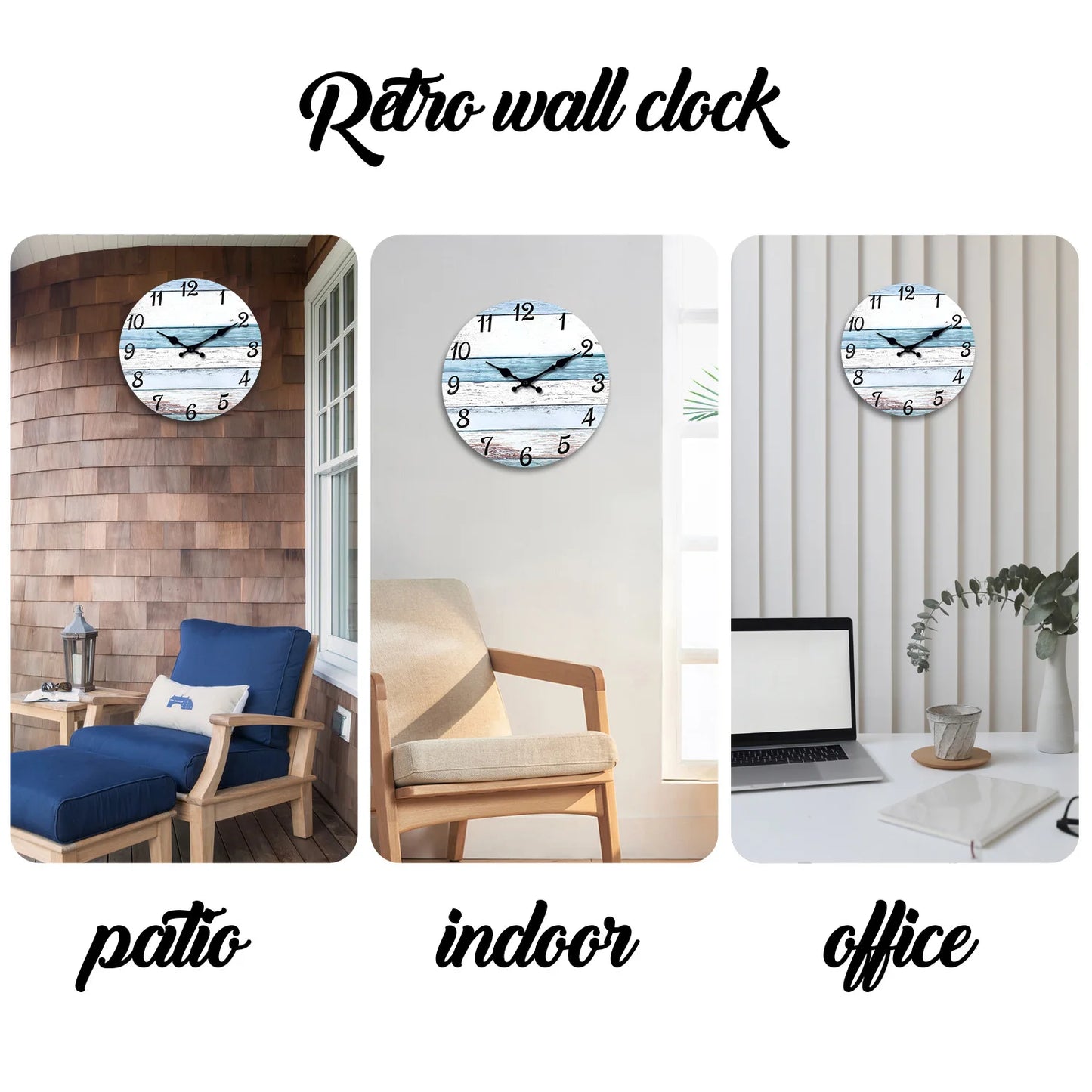 Orologio Da Parete In Legno Con Motivo Bordo Retrò Per Soggiorno Camera Da Letto Cucina Orologio Al Quarzo Silenzioso Regalo 10 Pollici